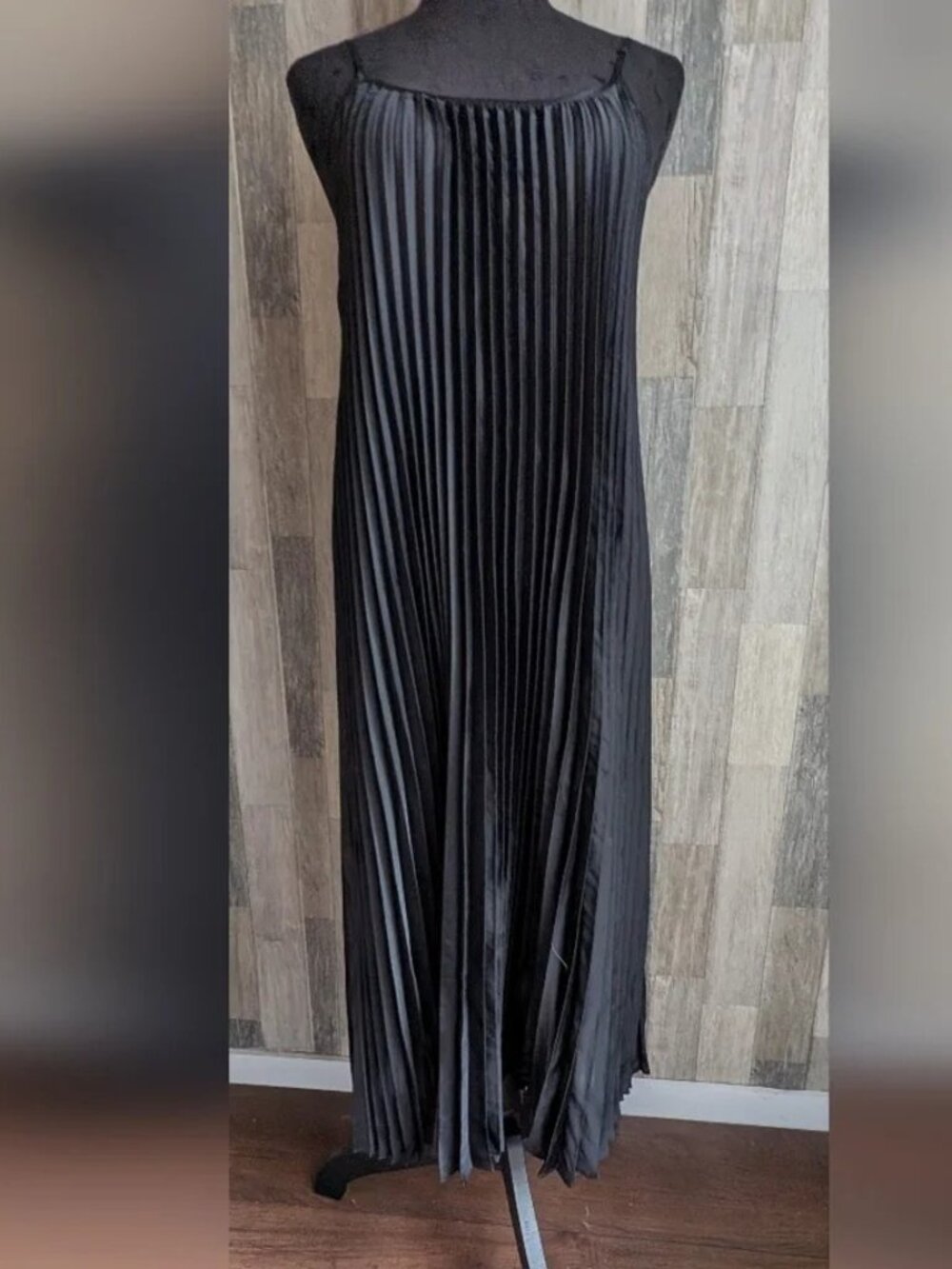 Johnny Was Jade Tye Pleated Maxi Dress Black